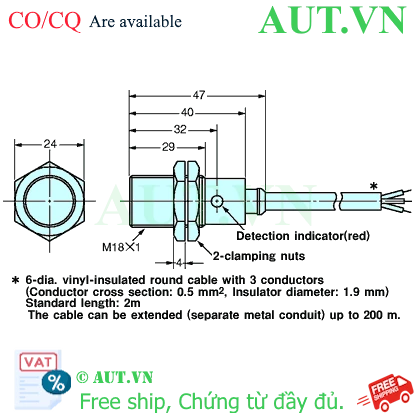 Ảnh của Cảm biến tiệm cận Omron E2F-X5F2 5M