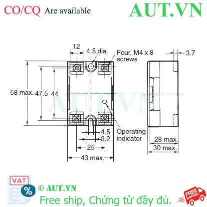 Ảnh của Relay bán dẫn Omron G3NA-410B-UTU DC5-24