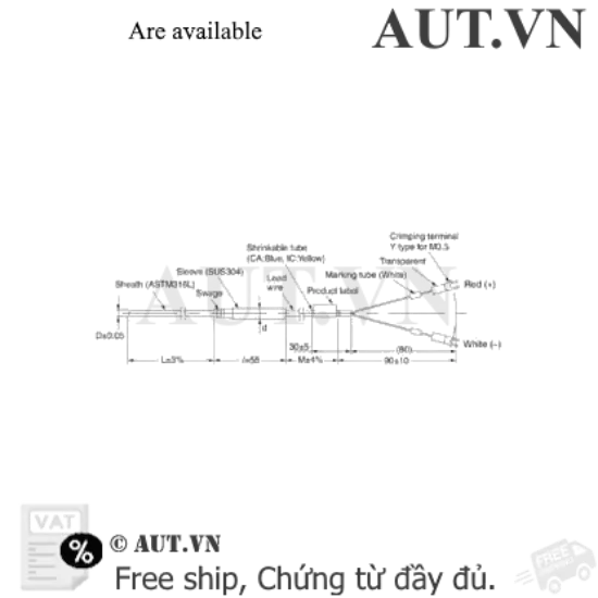 Ảnh của Cảm biến nhiệt độ Omron E52-CA35AY D=6.4 1M