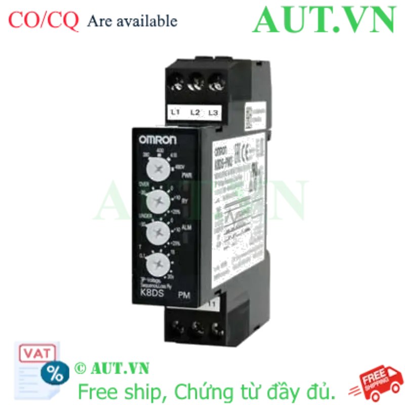 Ảnh của Rơ le Bảo vệ Pha Omron K8DS-PM2 - Chống Mất/Đảo Pha & Quá/Thấp Áp - Thiết kế Slim 17.5mm