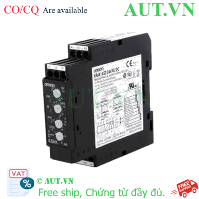 Ảnh của Rơ Le Giám Sát Dòng Omron K8AK-AS2 24VAC/DC | Bảo Vệ Quá Dòng, Sụt Dòng, Thiết Kế Slim