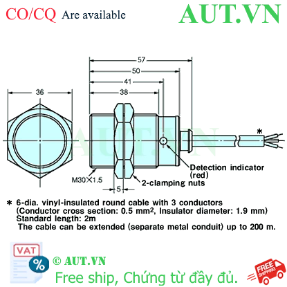 Ảnh của Cảm biến tiệm cận Omron E2F-X10F1 5M
