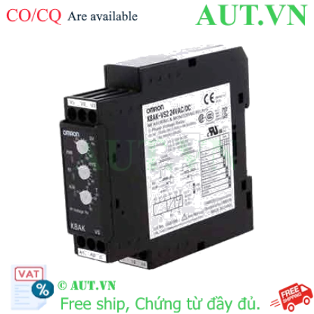 Ảnh của Rơ le bảo vệ điện áp Omron K8AK-VS2 24VAC/DC | Chống Quá Áp & Thấp Áp | Chuẩn DIN Rail