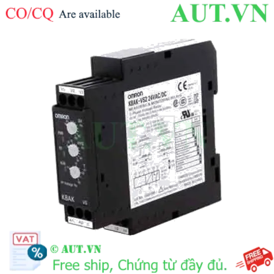 Ảnh của Rơ Le Bảo Vệ Điện Áp Omron K8AK-VS2 24VAC/DC: Chống Quá Áp & Thấp Áp, Slim 22.5mm, Chuẩn DIN Rail