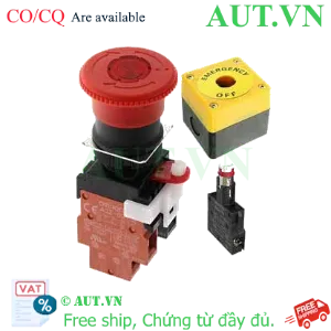 Ảnh của Nút Nhấn Dừng Khẩn Cấp Omron A22EL-M-24A-02B | LED 24V, 2NC, IP65 - AUT VN