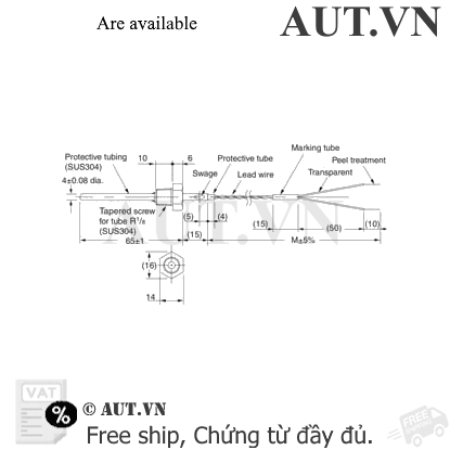 Ảnh của Cảm biến nhiệt độ Omron E52-THE6D 0-100 2M