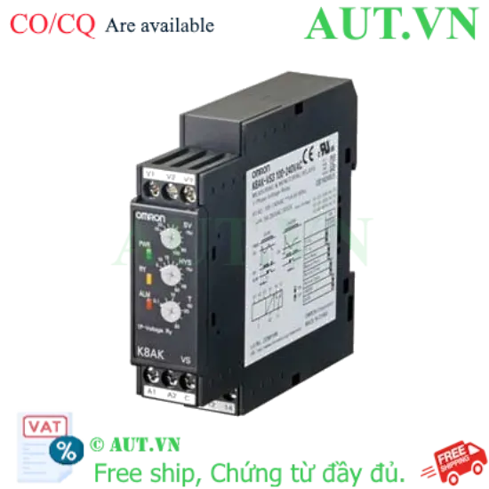 Ảnh của Rơ Le Bảo Vệ Điện Áp Omron K8AK-VS2 100-240VAC | Chống Quá Áp & Thấp Áp | Chính Hãng AUT VN