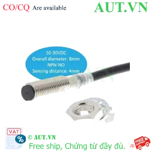 Ảnh của Cảm biến tiệm cận Omron E2E-X4C18 2M - M8, NPN NO, 4mm (Chống nước IP69K)
