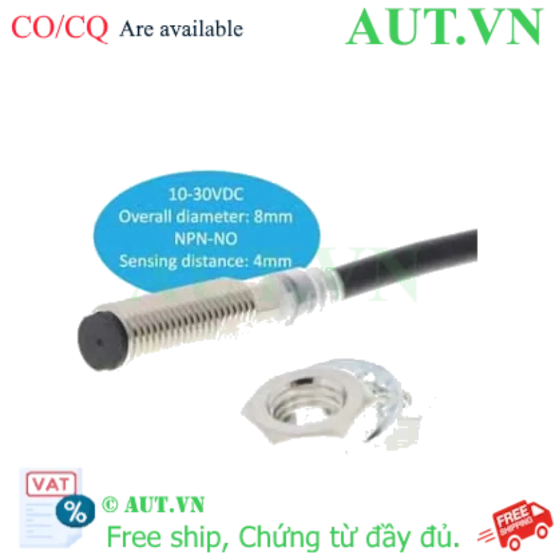 Ảnh của Cảm biến tiệm cận Omron E2E-X4C18 2M - M8, NPN NO, 4mm (Chống nước IP69K)