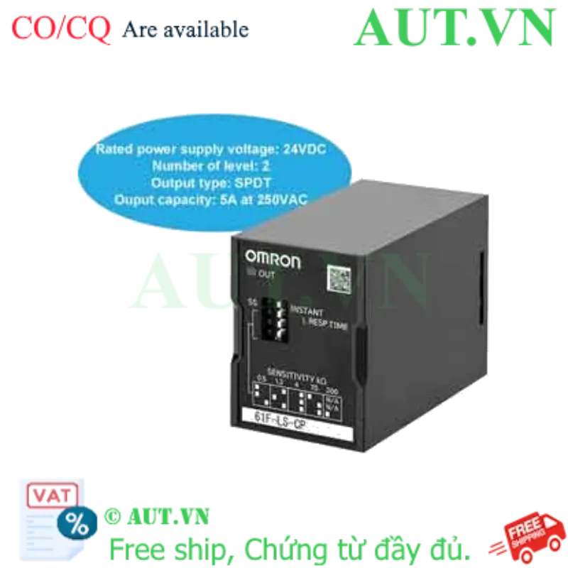 Ảnh của Cảm biến mực nước Omron 61F-LS-CP08-SRB - 24VAC, 2 Mức Báo, Truyền xa 4km