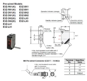 Ảnh của Cảm biến quang điện Omron E3Z-D81K-M3J 0.3M