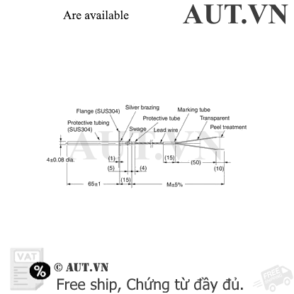 Ảnh của Cảm biến nhiệt độ Omron E52-THE6F 0-100 2M