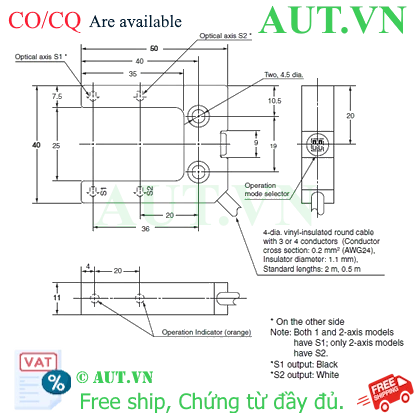 Ảnh của Cảm biến quang điện Omron E3Z-G82 0.5M