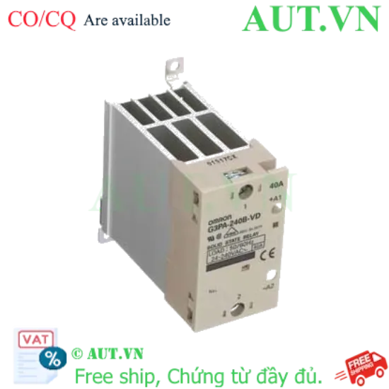 Ảnh của Relay Bán Dẫn Omron G3PA-240B-VD DC5-24: 3 Pha, 40A, Tản Nhiệt Tích Hợp - Chính Hãng AUT VN