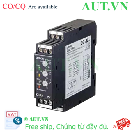 Ảnh của Rơ le bảo vệ điện áp 3 pha Omron K8AK-PW2 – Giám sát chính xác, bảo vệ động cơ an toàn
