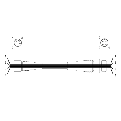Ảnh của Cable cho cảm biến Autonics C1D4-2EB