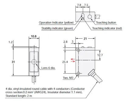 Ảnh của Cảm biến quang điện Omron E3ZM-B81-C 2M