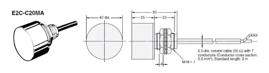 Ảnh của Cảm biến tiệm cận Omron E2C-C20MA 3M