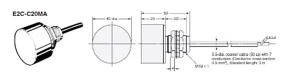 Ảnh của Cảm biến tiệm cận Omron E2C-C20MA 5M