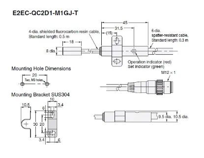 Ảnh của Cảm biến tiệm cận Omron E2EC-QC2D1-M1GJ-T 0.3M