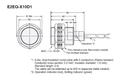 Ảnh của Cảm biến tiệm cận Omron E2EQ-X10D1 5M