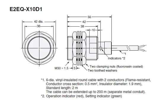 Ảnh của Cảm biến tiệm cận Omron E2EQ-X10D1 5M