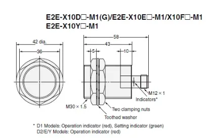 Ảnh của Cảm biến tiệm cận Omron E2E-X10D1S-M1