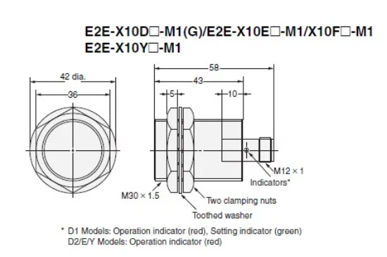 Ảnh của Cảm biến tiệm cận Omron E2E-X10D1S-M1