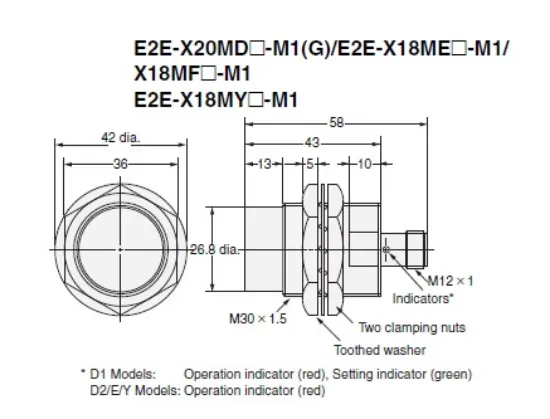 Ảnh của Cảm biến tiệm cận Omron E2E-X20MD1S-M1