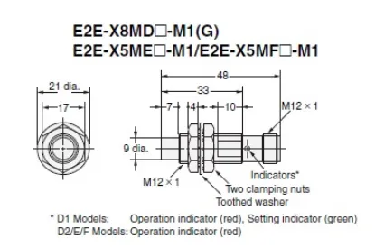 Ảnh của Cảm biến tiệm cận Omron E2E-X8MD1S-M1