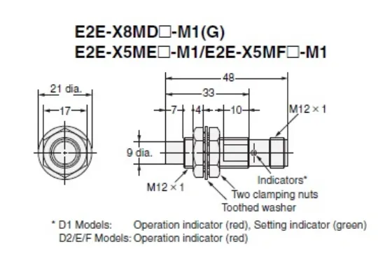 Ảnh của Cảm biến tiệm cận Omron E2E-X8MD1S-M1