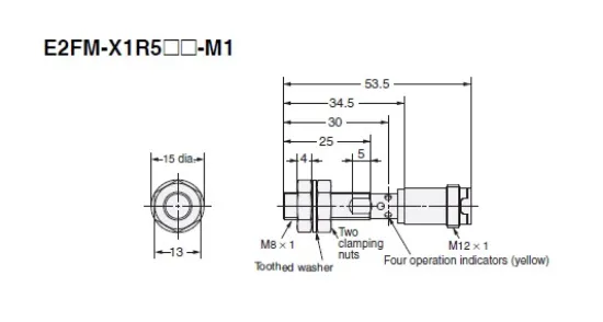 Ảnh của Cảm biến tiệm cận Omron E2FM-X1R5B1-M1
