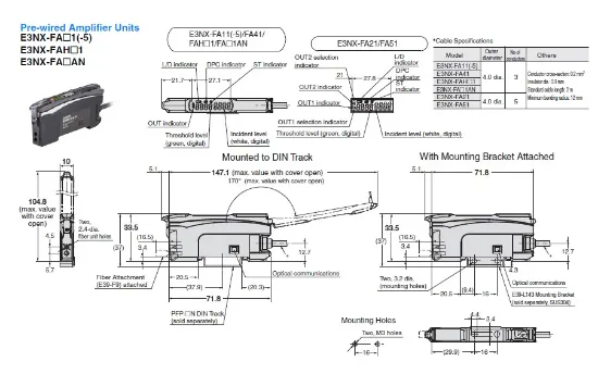 Ảnh của Cảm biến sợi quang Omron E3NX-FA41 2M