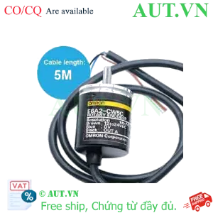 Ảnh của Encoder Omron E6A2-CW5C 100P/R - NPN Open Collector, Cáp 5m, Chính Hãng