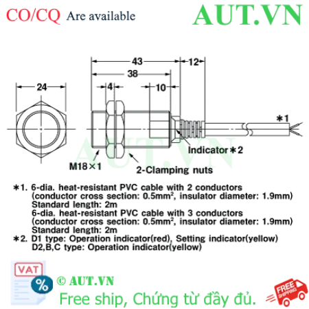Ảnh của Cảm biến tiệm cận Omron E2EH-X7D1-T 5M