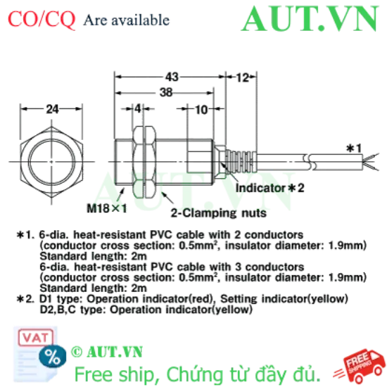 Ảnh của Cảm biến tiệm cận Omron E2EH-X7D1-T 5M
