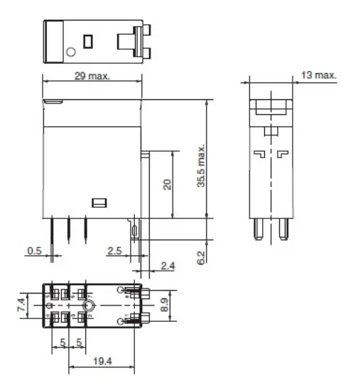 Ảnh của Rơ le trung gian Omron G2R-2-SNI AC200/(220) (S)