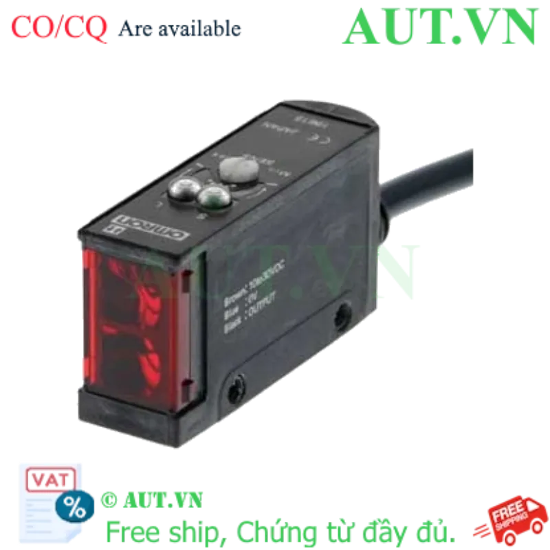 Ảnh của Cảm biến quang điện Omron E3S-AD23 2M | NPN, 100mm, Phản xạ khuếch tán