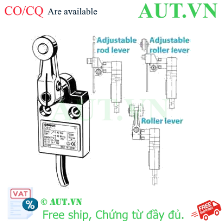 Ảnh của Công tắc hành trình Omron D4C-3220-P | Cần gạt con lăn, IP67, Có đèn LED - AUT VN