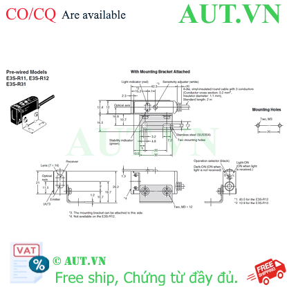 Ảnh của Cảm biến quang điện Omron E3S-R31 2M