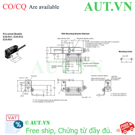 Ảnh của Cảm biến quang điện Omron E3S-R31 2M
