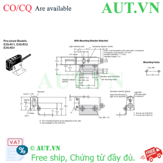 Ảnh của Cảm biến quang điện Omron E3S-R31 2M