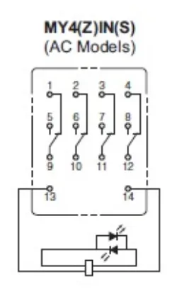 Ảnh của Rơ le trung gian Omron MY4ZIN AC100/110 (S)