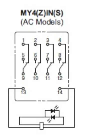Ảnh của Rơ le trung gian Omron MY4ZIN AC100/110 (S)