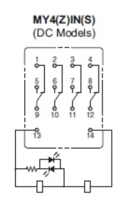 Ảnh của Rơ le trung gian Omron MY4ZIN DC48 (S)