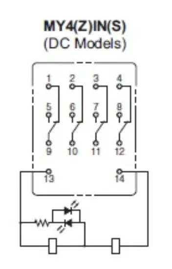 Ảnh của Rơ le trung gian Omron MY4ZIN DC48 (S)