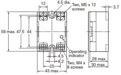 Ảnh của Relay bán dẫn Omron G3NA-240B-UTU DC5-24