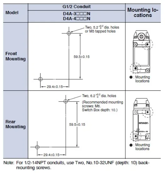 Ảnh của Công tắc hành trình Limit Switch Omron D4A-4P01N