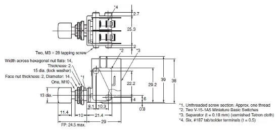 Ảnh của Công tắc nút nhấn Omron 2VAQ-4R