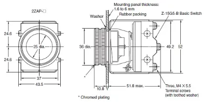 Ảnh của Công tắc nút nhấn Omron 2ZAP-B